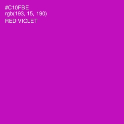 #C10FBE - Red Violet Color Image